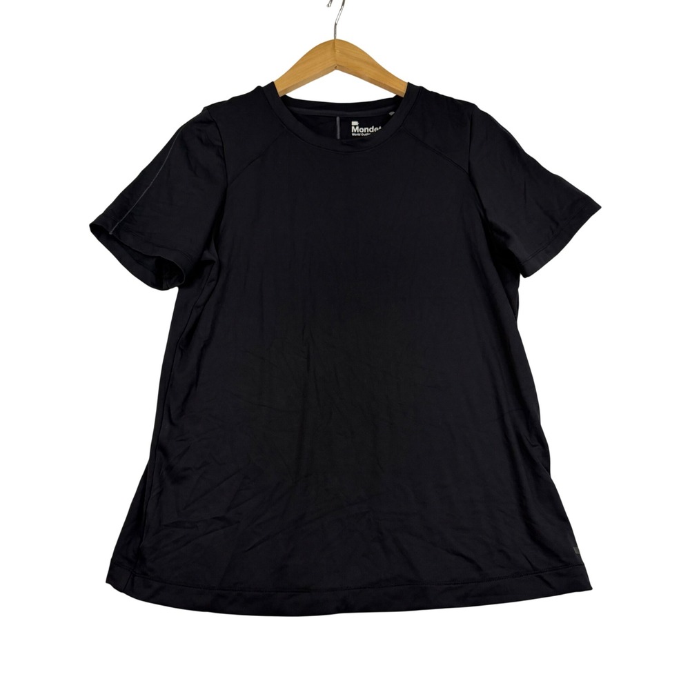Mondetta World Outfitter Black‎ Recycled Nylon Activewear Short Sleeve Shirt L